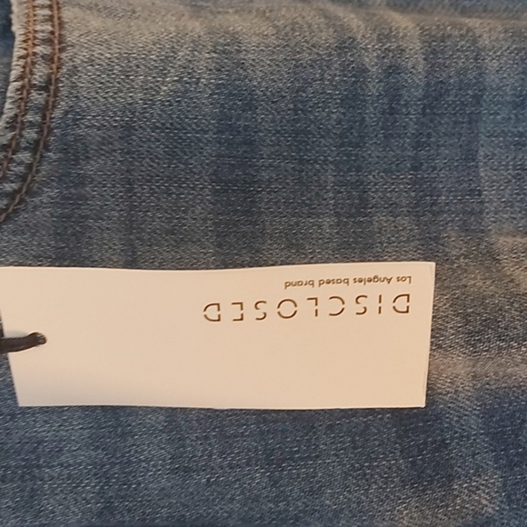 NWT Disclosed Distressed Mom Jeans with Cuffed Hem Medium/Light Wash‎ Size 31 - Picture 6 of 9
